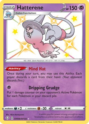 Hatterene SV056/SV122/122 - Shiny Holo Rare - Holofoil