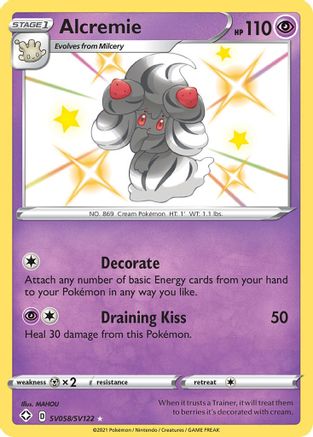 Alcremie SV058/SV122/122 - Shiny Holo Rare - Holofoil