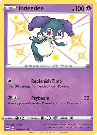 Indeedee SV059/SV122/122 - Shiny Holo Rare - Holofoil