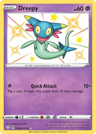 Dreepy SV060/SV122/122 - Shiny Holo Rare - Holofoil