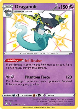 Dragapult SV062/SV122/122 - Shiny Holo Rare - Holofoil