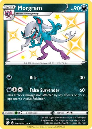 Morgrem SV084/SV122/122 - Shiny Holo Rare - Holofoil