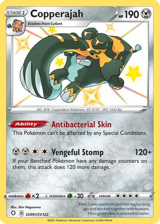 Copperajah SV091/SV122/122 - Shiny Holo Rare - Holofoil