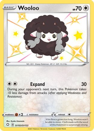Wooloo SV103/SV122/122 - Shiny Holo Rare - Holofoil