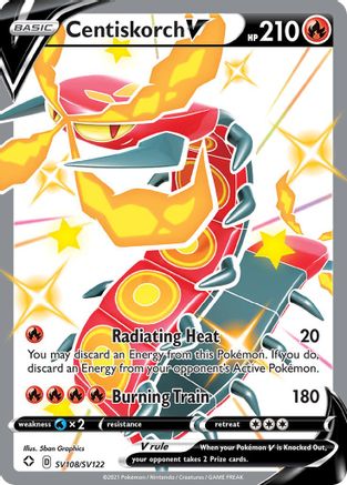 Centiskorch V SV108/SV122/122 - Shiny Holo Rare - Holofoil