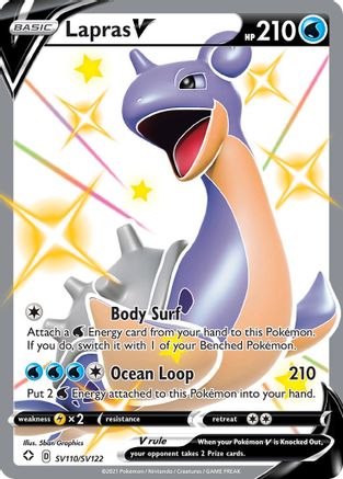 Lapras V SV110/SV122/122 - Shiny Holo Rare - Holofoil