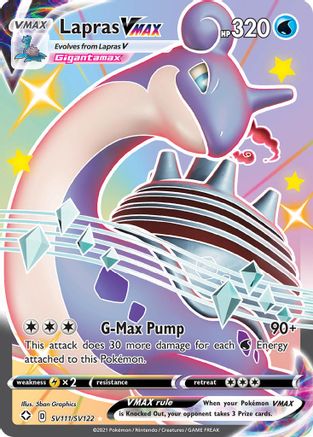 Lapras VMAX SV111/SV122/122 - Shiny Holo Rare - Holofoil