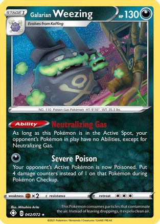 Galarian Weezing 042/072/72 - Holo Rare - Holofoil