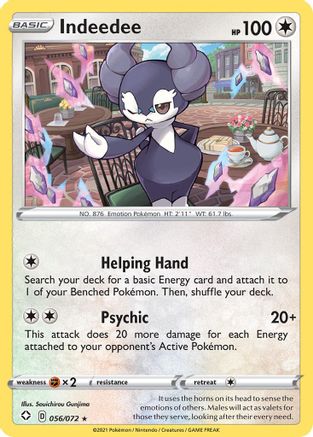 Indeedee 056/072/72 - Holo Rare - Holofoil