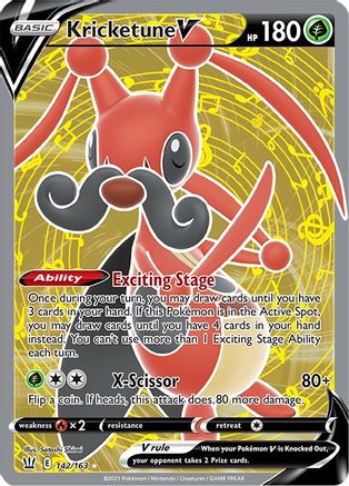 Kricketune V (Full Art) 142/163/163 - Ultra Rare - Holofoil