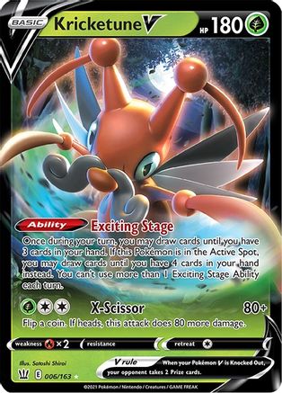 Kricketune V 006/163/163 - Ultra Rare - Holofoil