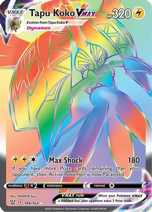 Tapu Koko VMAX (Secret) 166/163/163 - Secret Rare - Holofoil