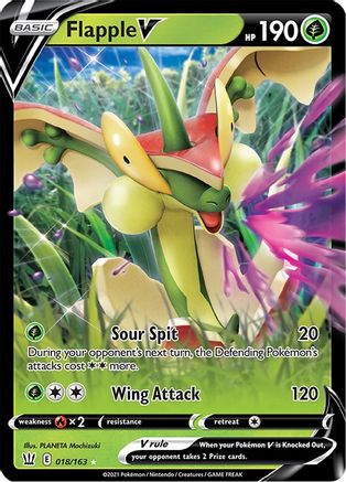Flapple V 018/163/163 - Ultra Rare - Holofoil