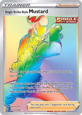 Single Strike Style Mustard (Secret) 177/163/163 - Secret Rare - Holofoil
