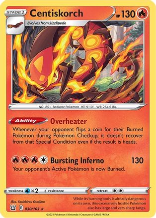Centiskorch 030/163/163 - Rare
