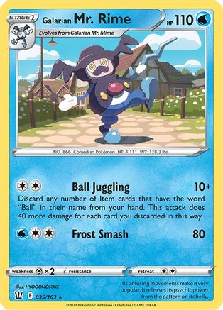 Galarian Mr. Rime 035/163/163 - Rare