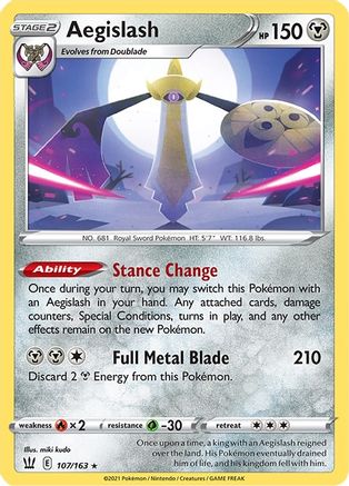 Aegislash (107) 107/163/163 - Holo Rare - Holofoil