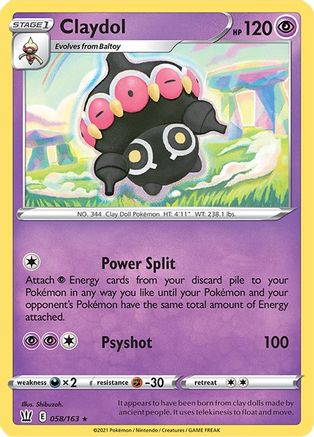 Claydol 058/163/163 - Rare