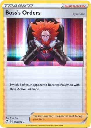 Boss's Orders 058/072 - Holo Rare - Holofoil