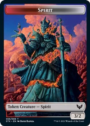 Spirit (6) // Treasure (7) Double-sided Token (STX-6 // 7) - Strixhaven: School of Mages Foil