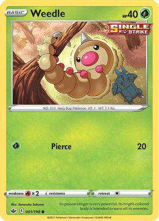 Weedle 001/198/198 - Common