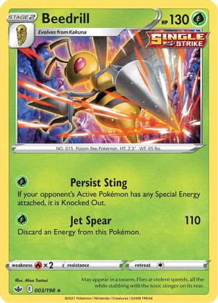 Beedrill 003/198/198 - Holo Rare - Holofoil