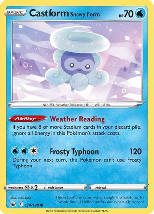 Castform Snowy Form 034/198/198 - Common