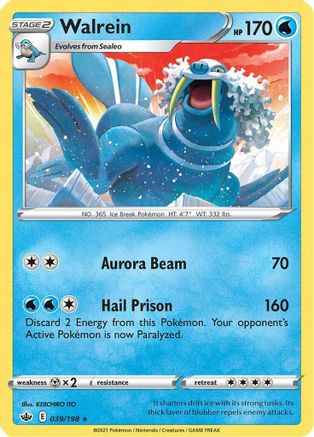 Walrein 039/198/198 - Rare