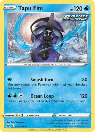 Tapu Fini 040/198/198 - Holo Rare - Holofoil