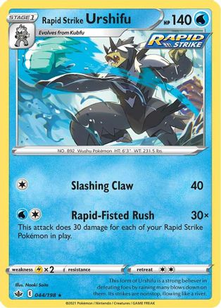 Rapid Strike Urshifu 044/198/198 - Holo Rare - Holofoil