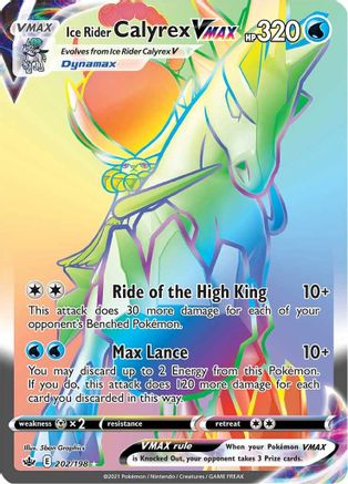 Ice Rider Calyrex VMAX (Secret) 202/198/198 - Secret Rare - Holofoil