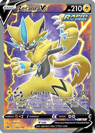 Zeraora V (Full Art) 165/198/198 - Ultra Rare - Holofoil