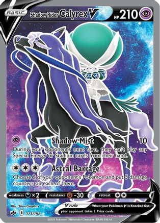 Shadow Rider Calyrex V (Full Art) 171/198/198 - Ultra Rare - Holofoil