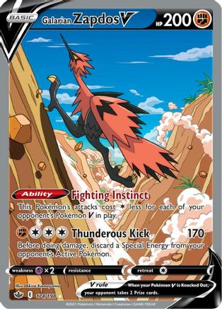 Galarian Zapdos V (Alternate Full Art) 174/198/198 - Ultra Rare - Holofoil