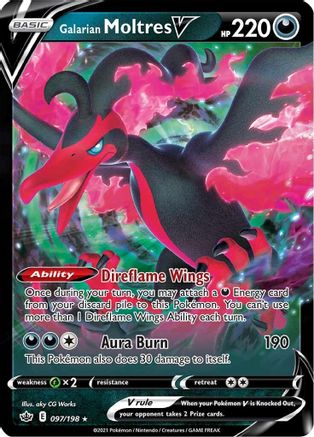 Galarian Moltres V 097/198/198 - Ultra Rare - Holofoil
