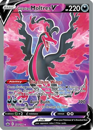Galarian Moltres V (Full Art) 176/198/198 - Ultra Rare - Holofoil
