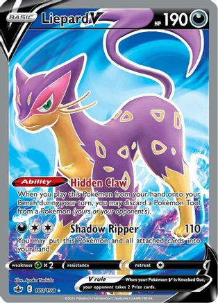 Liepard V (Full Art) 180/198/198 - Ultra Rare - Holofoil