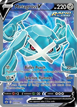 Metagross V (Full Art) 181/198/198 - Ultra Rare - Holofoil