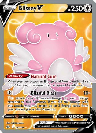 Blissey V (Full Art) 182/198/198 - Ultra Rare - Holofoil