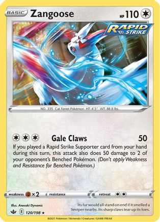 Zangoose 120/198/198 - Rare