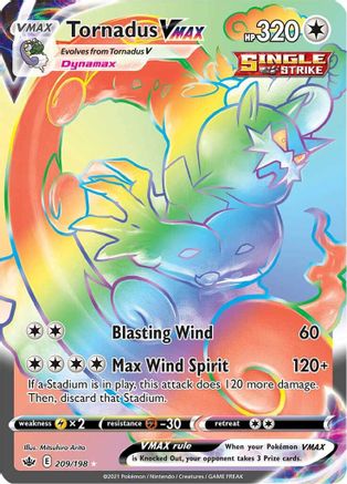 Tornadus VMAX (Secret) 209/198/198 - Secret Rare - Holofoil