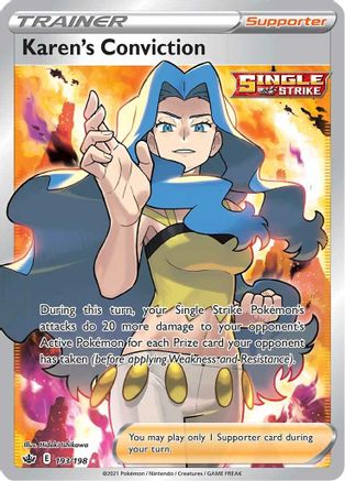 Karen's Conviction (Full Art) 193/198/198 - Ultra Rare - Holofoil