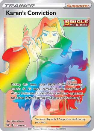 Karen's Conviction (Secret) 216/198/198 - Secret Rare - Holofoil