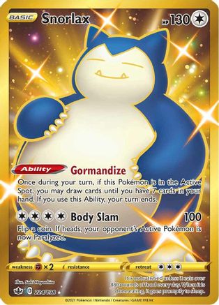 Snorlax (Secret) 224/198/198 - Secret Rare - Holofoil