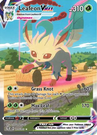 Leafeon VMAX (Alternate Art Secret) 205/203/203 - Secret Rare - Holofoil