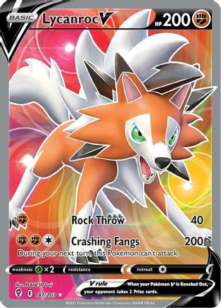 Lycanroc V (Full Art) 187/203/203 - Ultra Rare - Holofoil