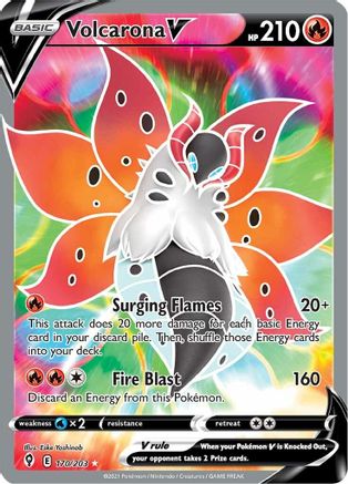Volcarona V (Full Art) 170/203/203 - Ultra Rare - Holofoil