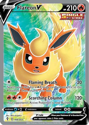 Flareon V (Full Art) 169/203/203 - Ultra Rare - Holofoil