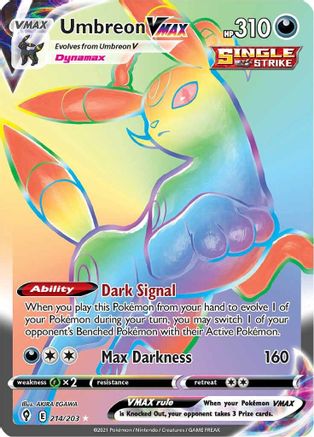 Umbreon VMAX (Secret) 214/203/203 - Secret Rare - Holofoil