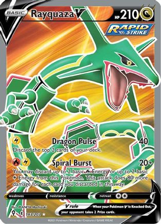 Rayquaza V (Full Art) 193/203/203 - Ultra Rare - Holofoil